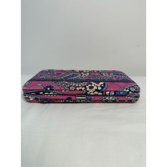 Vera Bradley paisley printed purple,blue & white snap open wallet.  #9-0245 - Picture 11 of 11